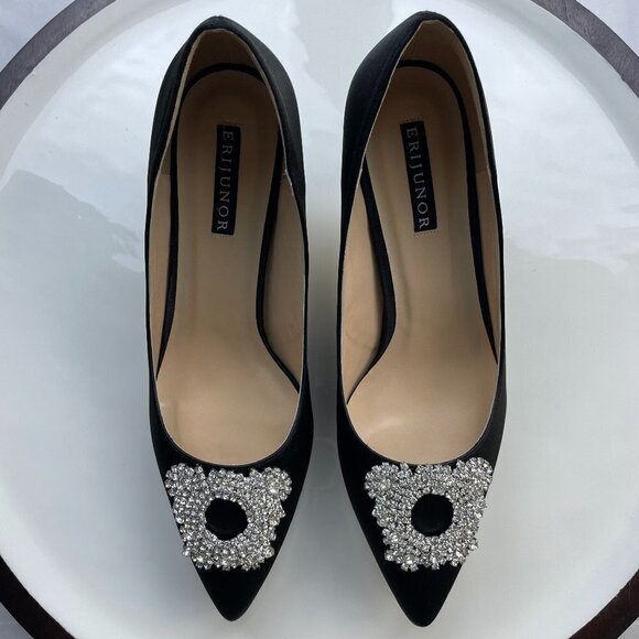 Erijunor Shoes - Erijunor Black Women's dress pump Size 9